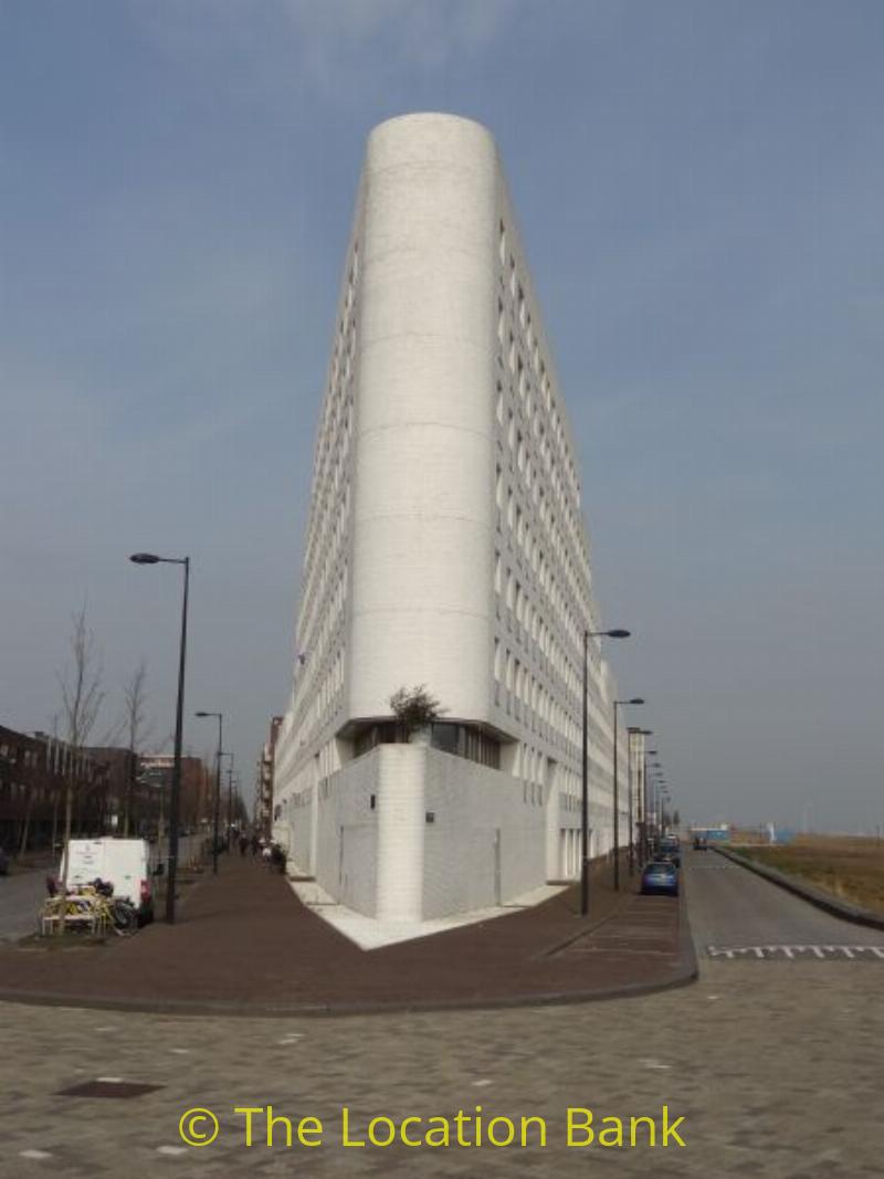 Rond gebouw straat en Architectuur