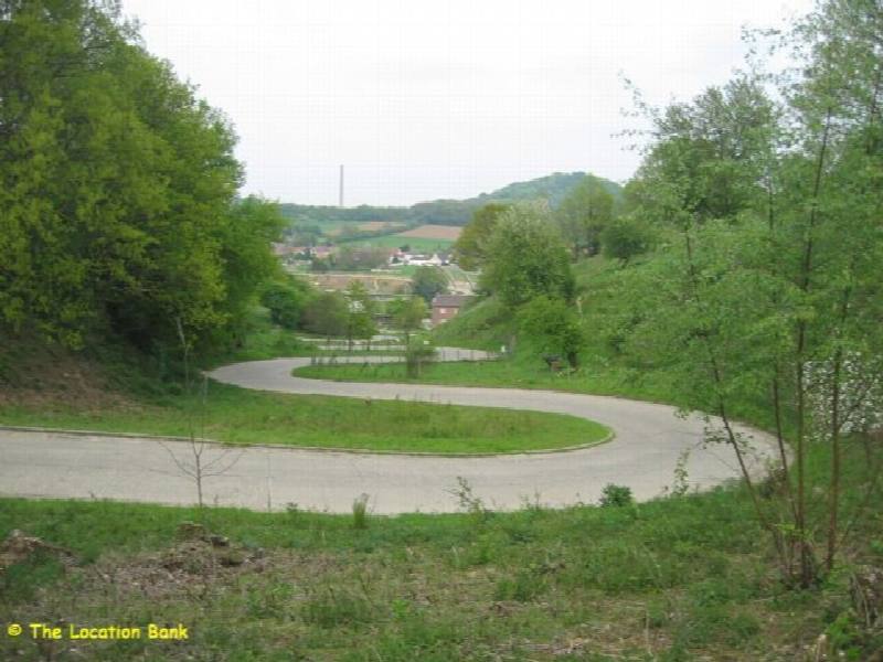 bochtige weg landweg heuvel 