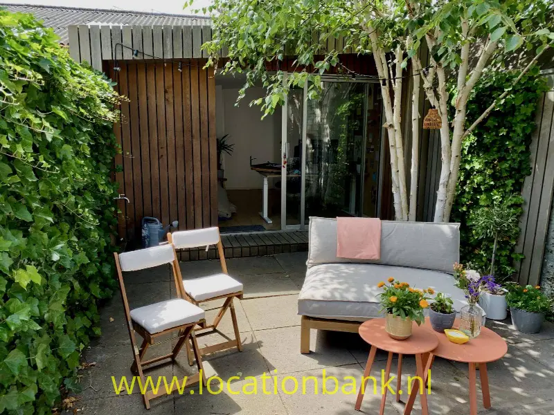 Tuin + kantoorruimte