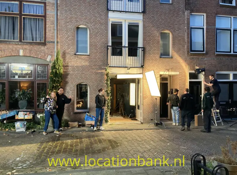 Filmopname voor kerst.