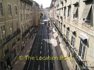 straat met tramrails