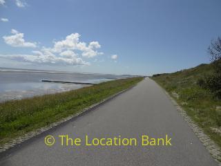 Weg langs de waddenzee