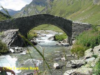 Historische romeinse voetgangers brug