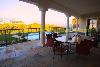 Terrace with view at the pool