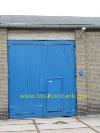 blue factory door