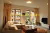 modern living with fireplace