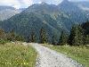 Dirt road in the mountains Valley road