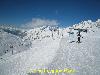 Ski run and ski lift in the mountains