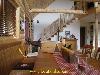 Living room in wooden cottage