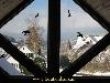 Window in wooden cottage;