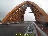Modern wooden bridge
