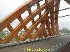 Modern wooden bridge
