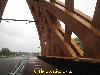 Modern wooden bridge