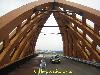 Modern wooden bridge