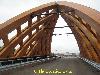 Modern wooden bridge