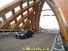 Modern wooden bridge