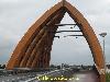 Modern wooden bridge