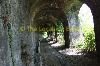 Deserted abandoned railway tunnel with no rail