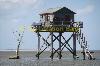 Wooden house at the sea