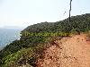 Greek unpaved Straße along the greek sea