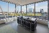 Dachboden mit view over the Skyline of Rotterdam