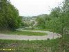 windy curved bend Straße hillside