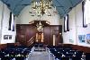 Church mit wooden interior