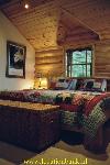 Schlafzimmer in wooden cottage