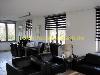 black leather sofa