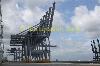 Harbour oder container terminal mit cranes