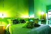 Groene hotel kamer