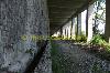 Verlaten spoorweg tunnel zonder rails